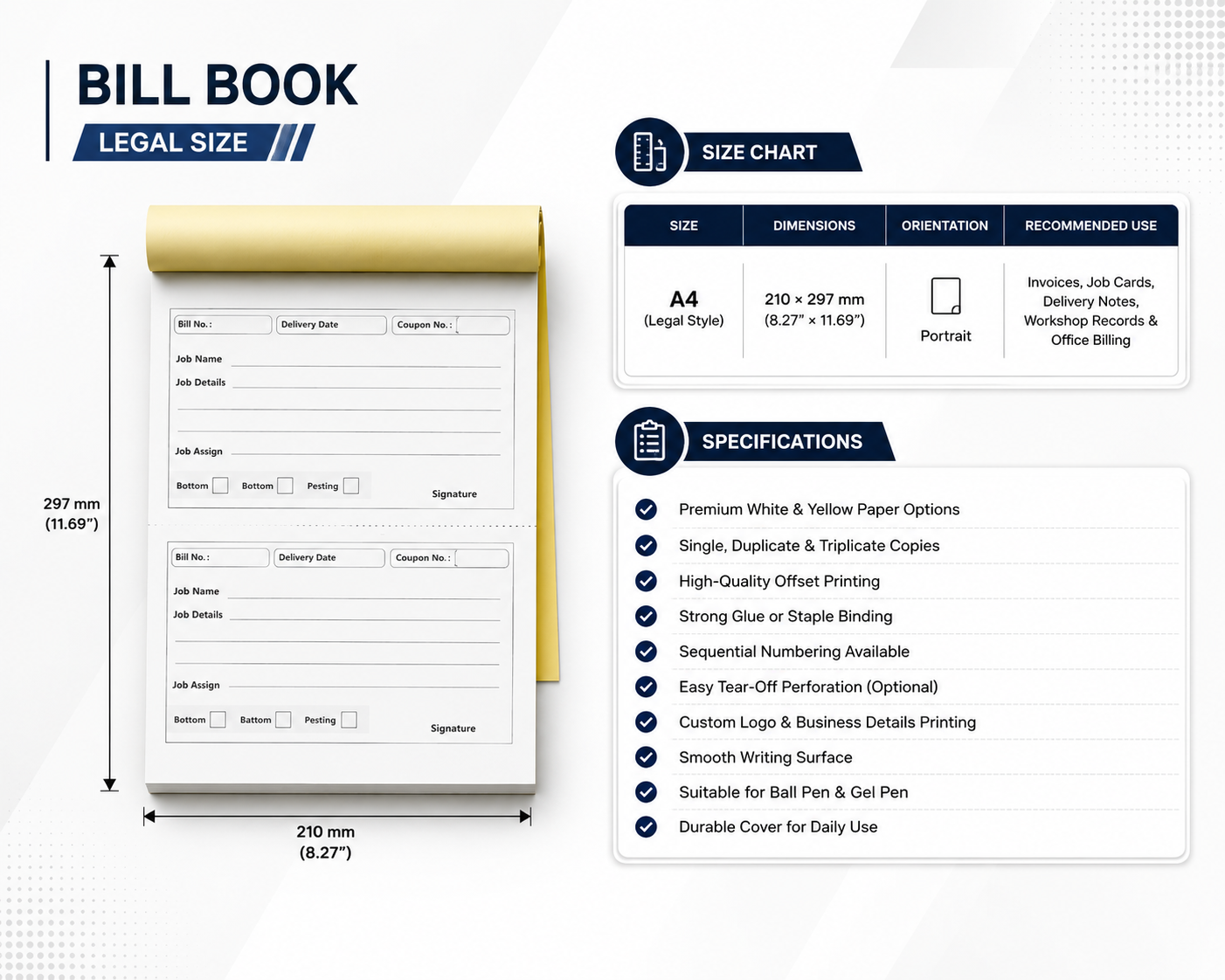 Bill Book - A4