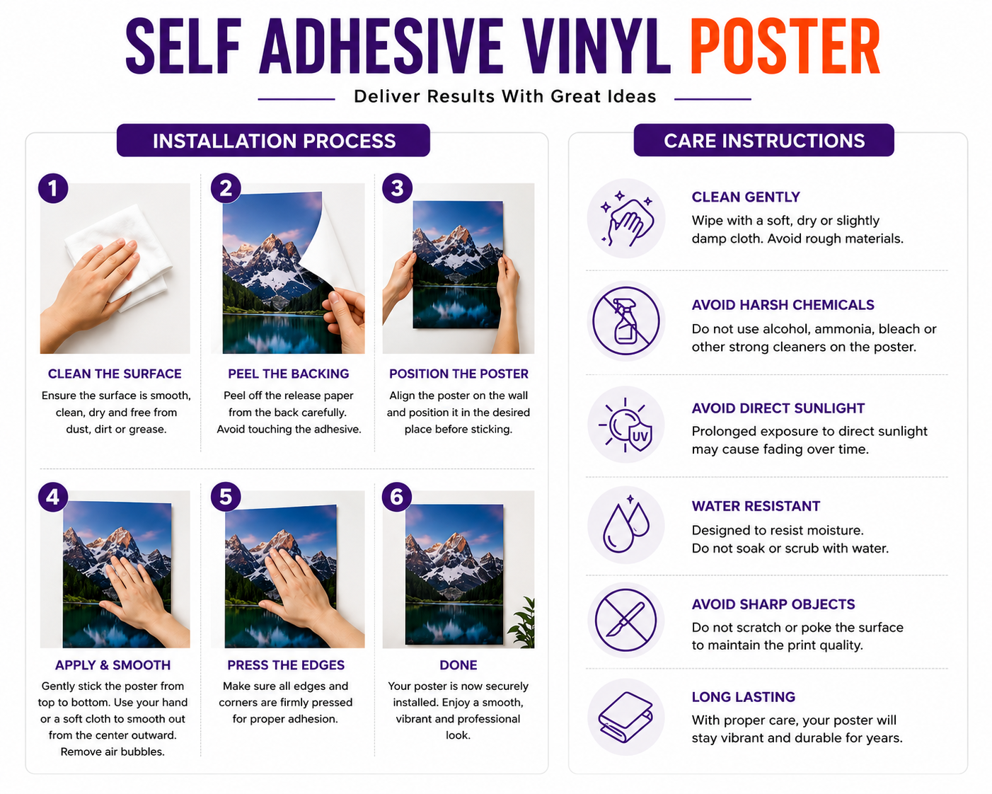 Self Adhesive Vinyl Posters