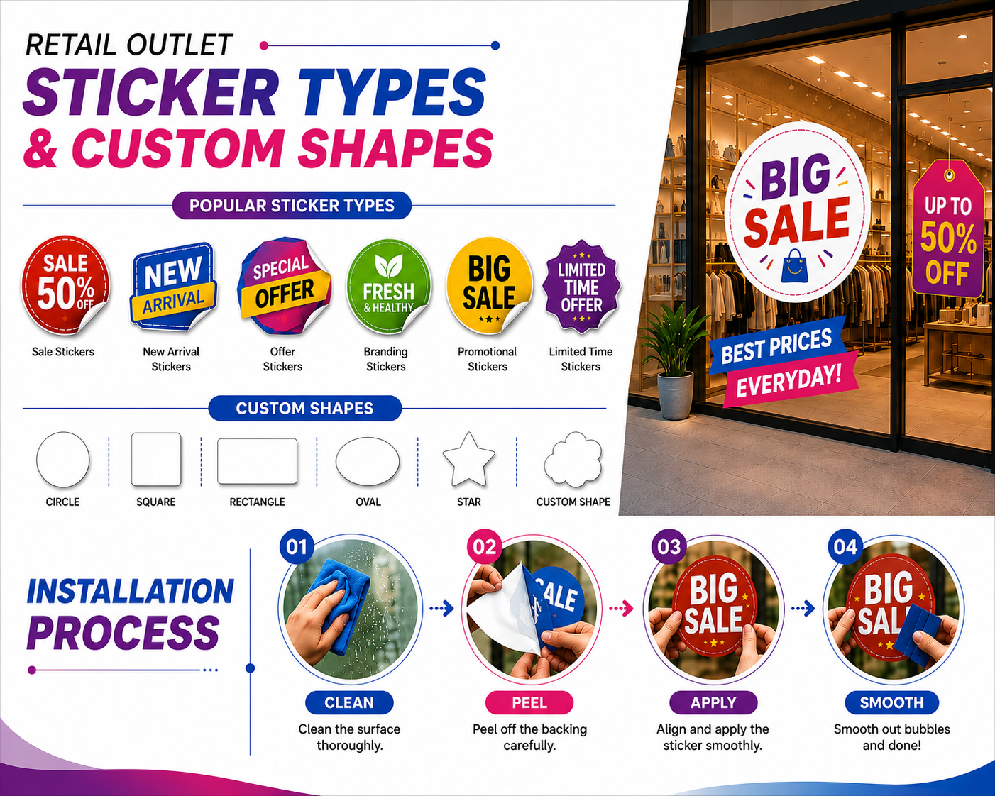 Retail Outlet Stickers