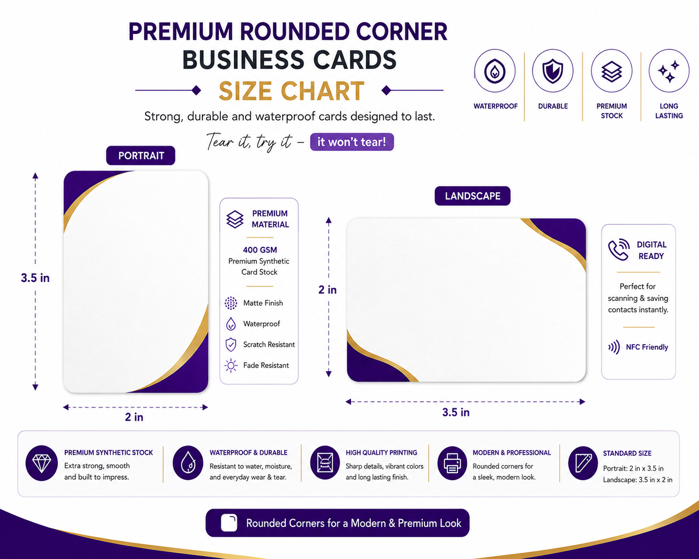 Rectangle Rounded Cards