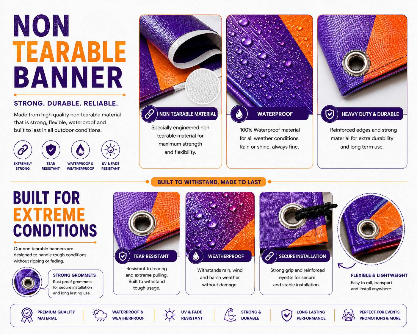 Non Tearable Banner