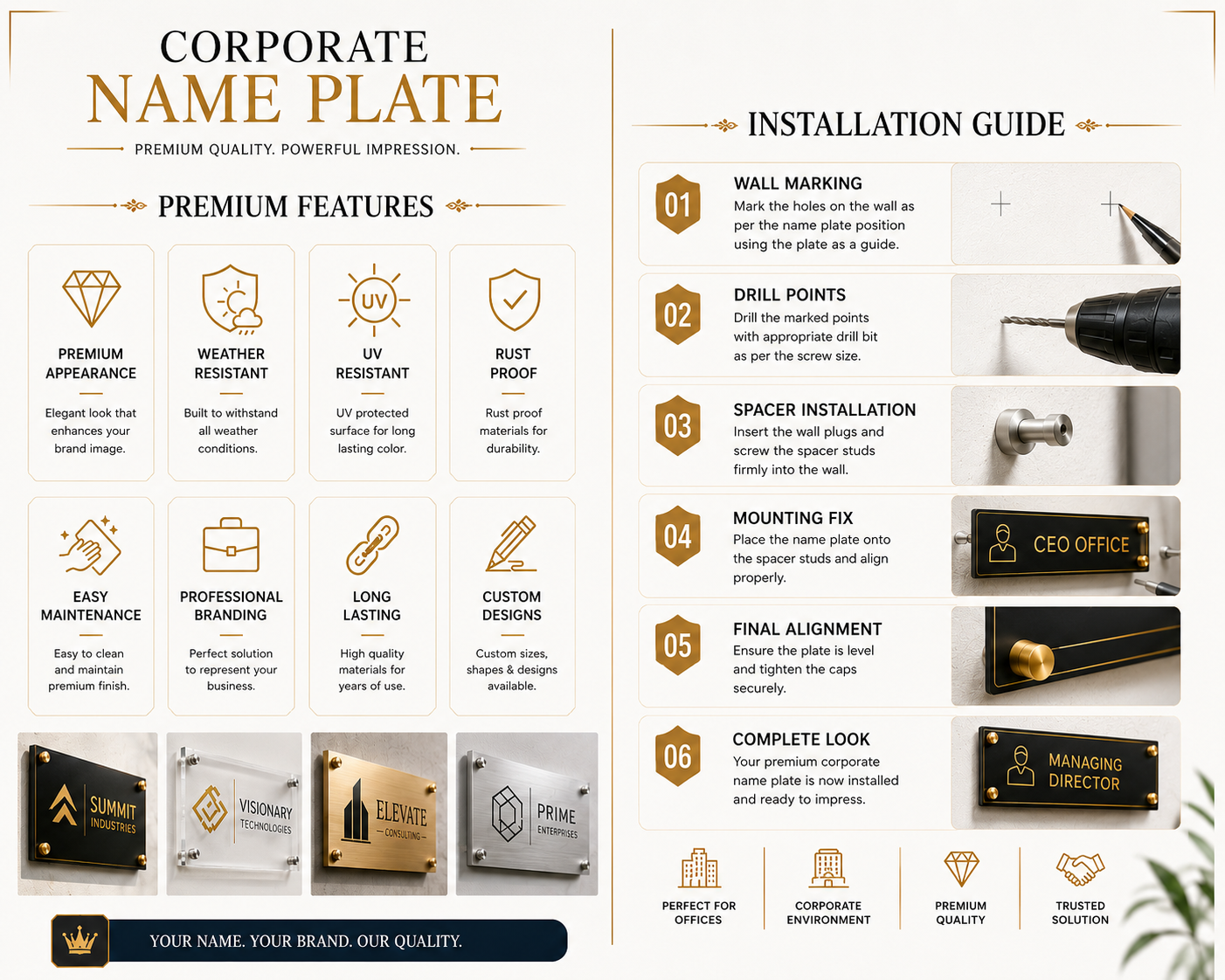 Corporate Name Plate