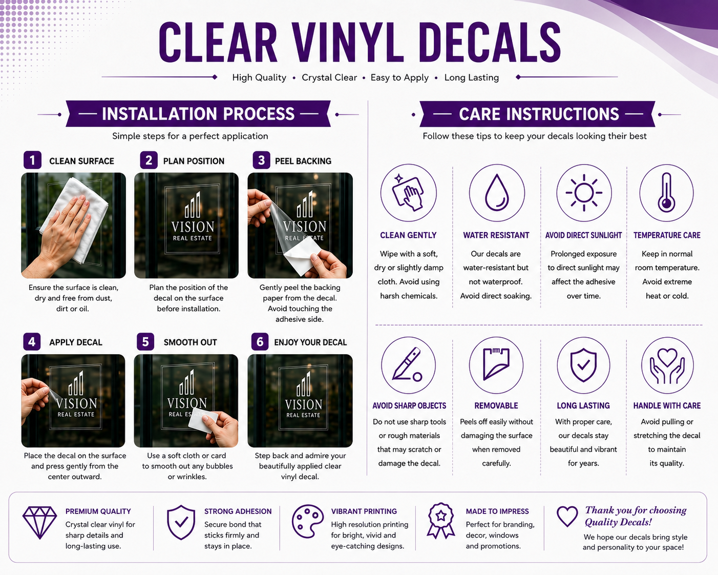 Clear Vinyl Decals