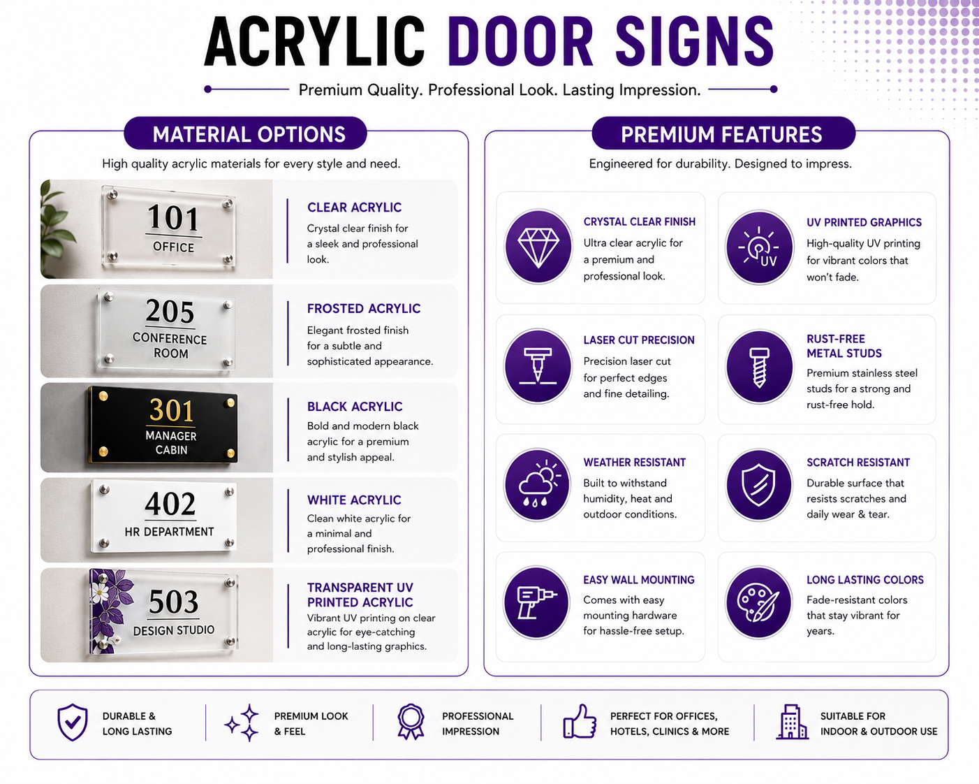 Acrylic Door Signs