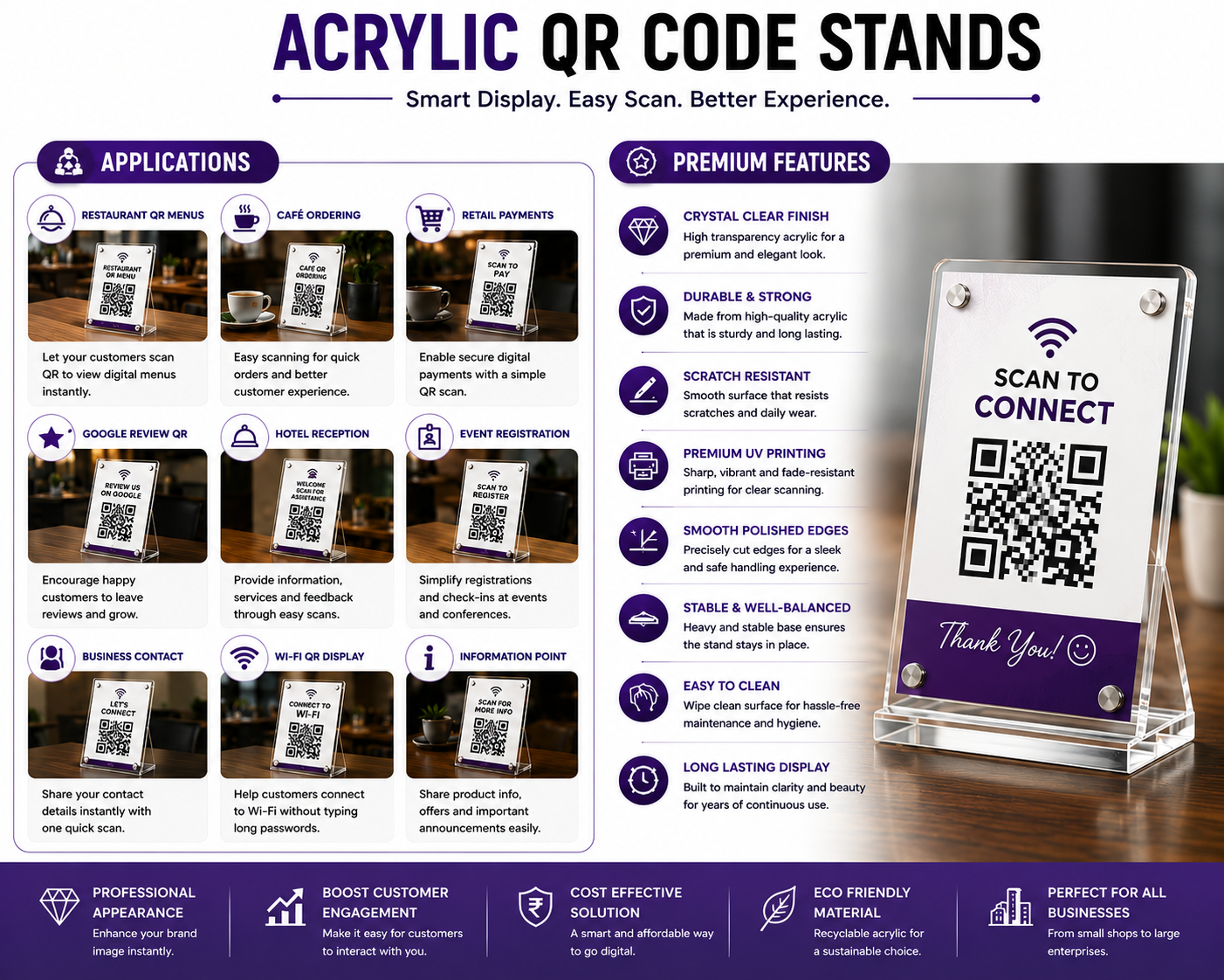 Acrylic QR Code Stands