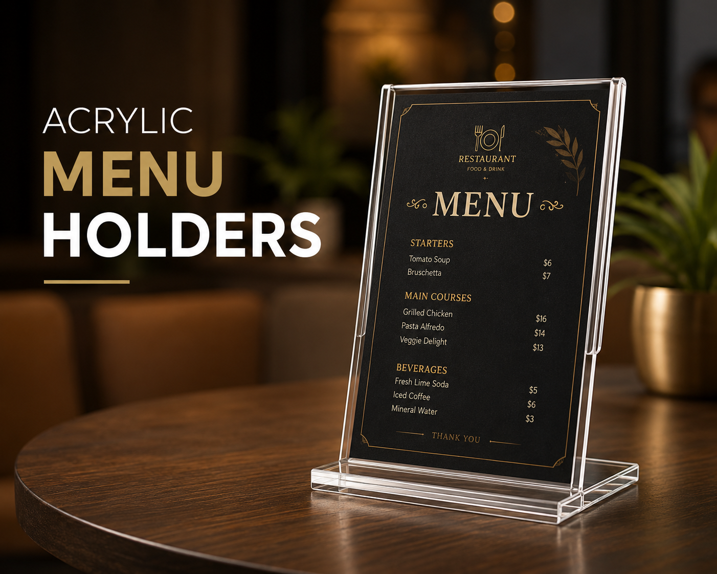 Acrylic Menu Holders