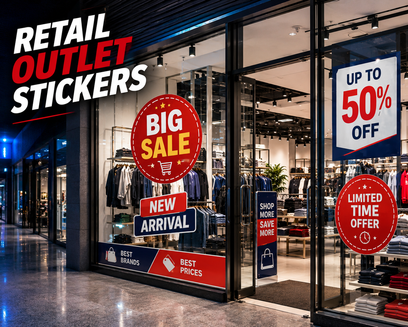 Retail Outlet Stickers
