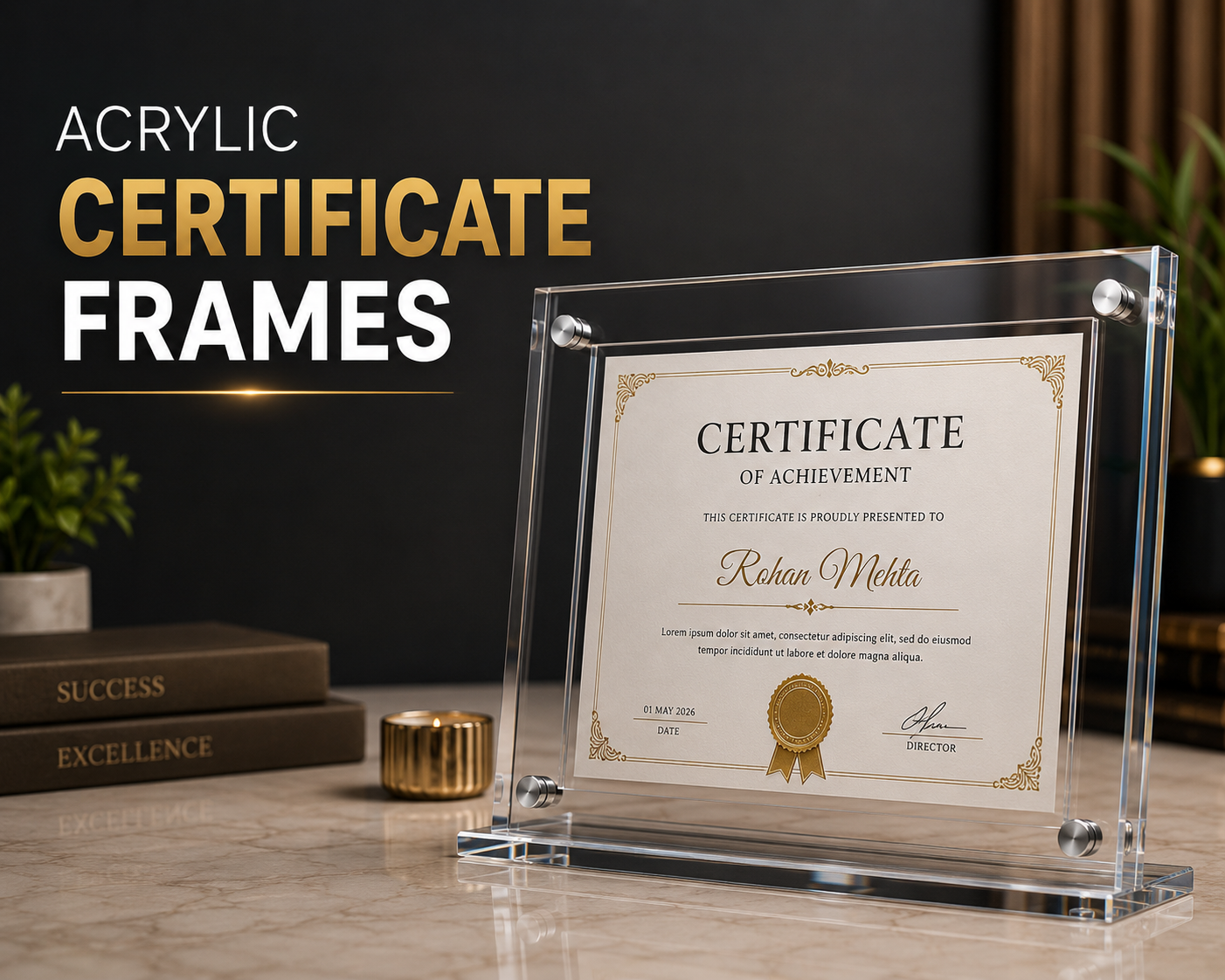 Acrylic Certificate Frames