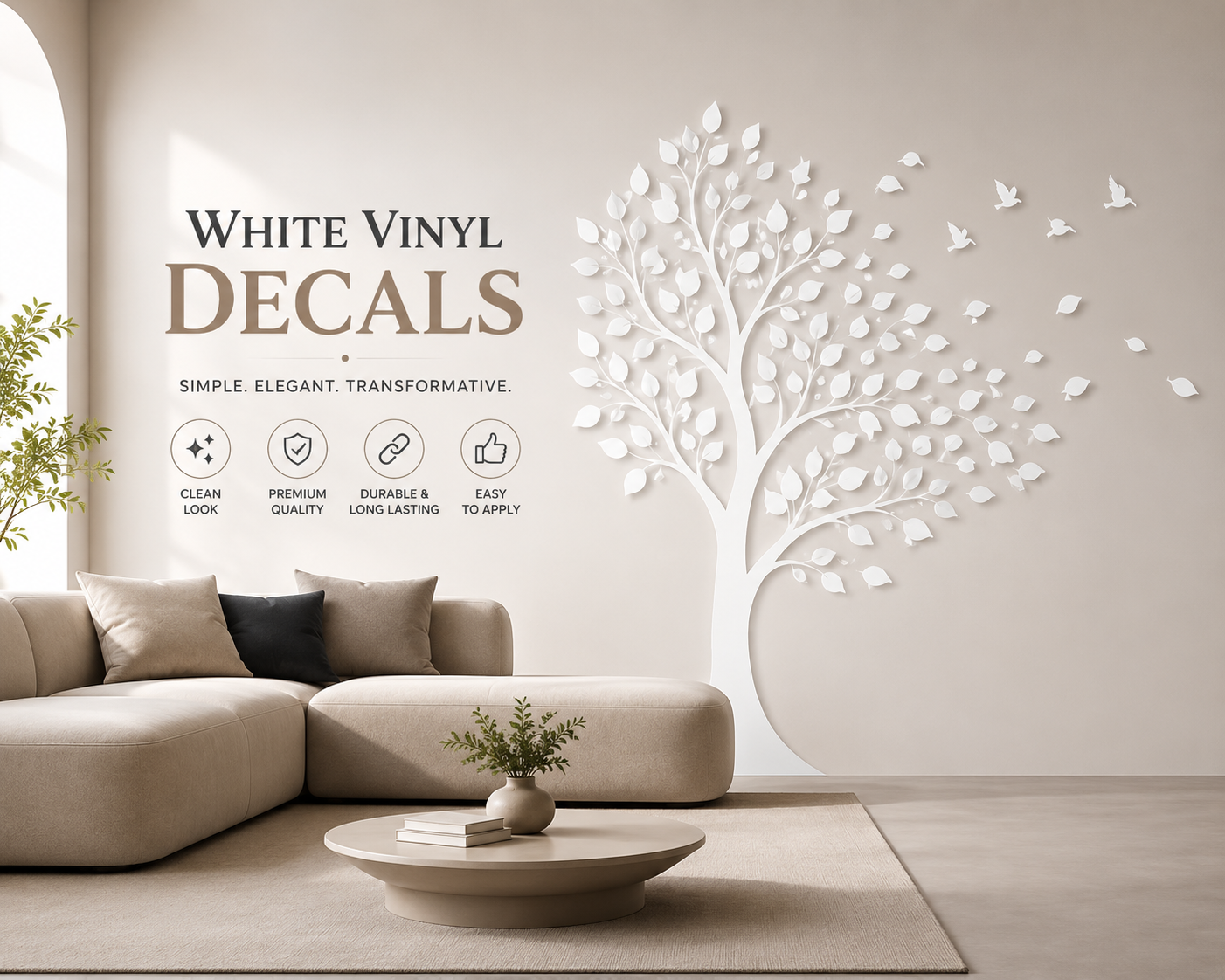 White Vinyl Decals