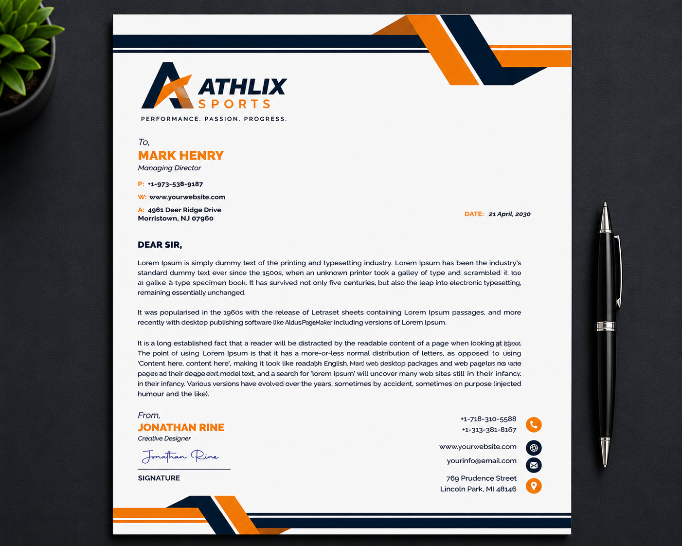 Custom Letterhead