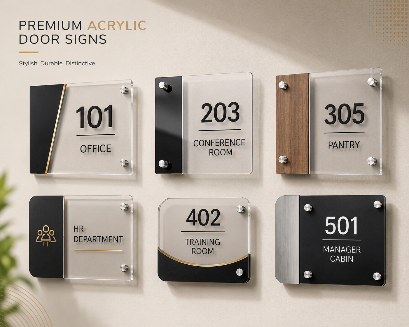 Acrylic Door Signs