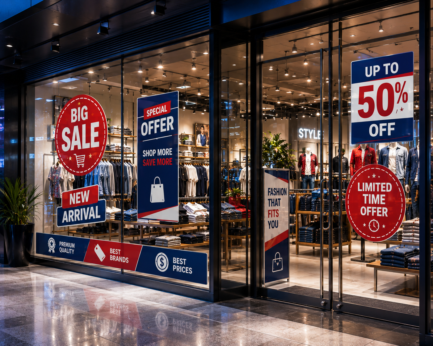 Retail Outlet Stickers