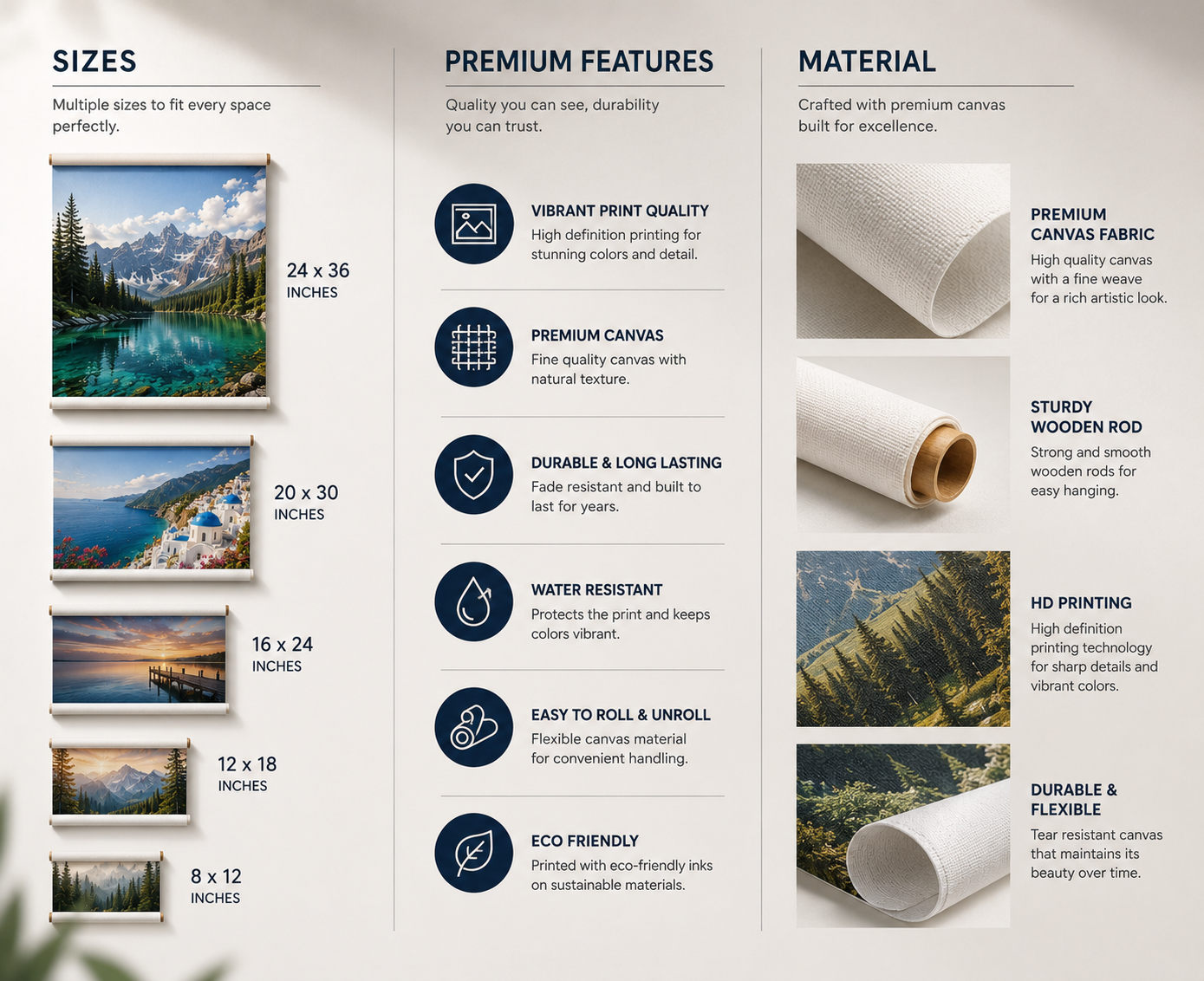 Rolled Canvas Posters