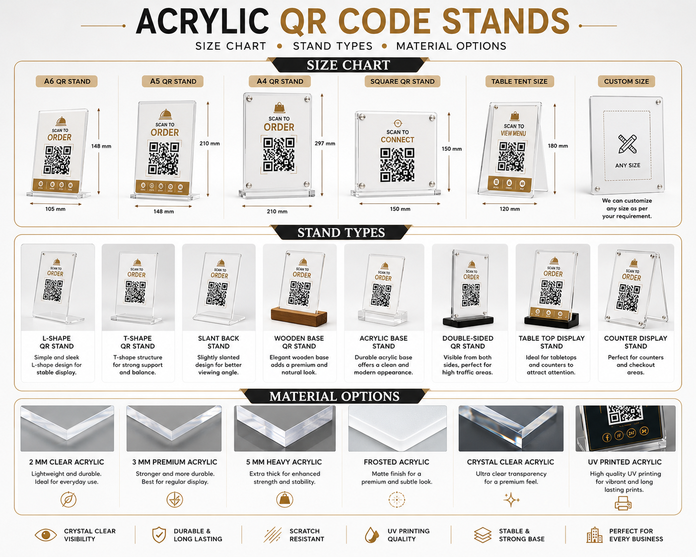Acrylic QR Code Stands