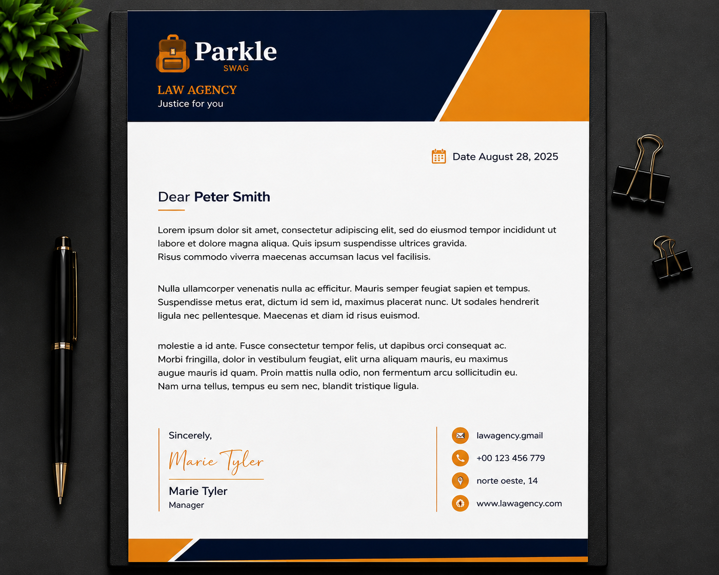 Custom Letterhead